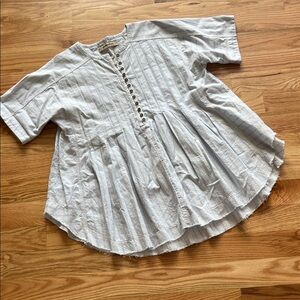 We The Free free people Striped Light blue Blouse small